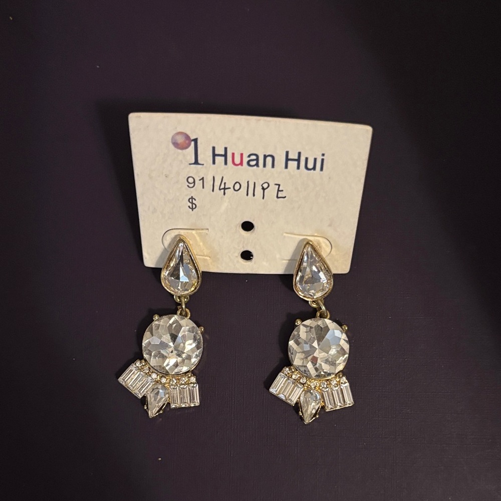 Gold and Silver Drop Earrings